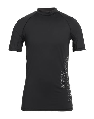 Balmain Man T-shirt Black Size S Polyamide, Elastane