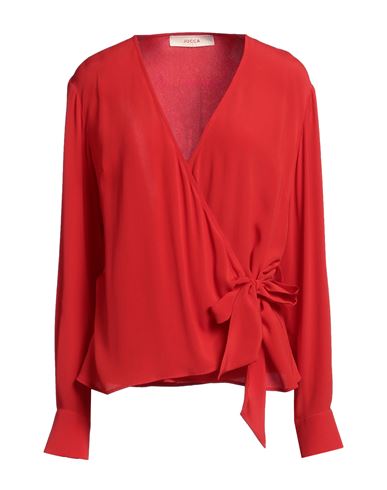 Shop Jucca Woman Top Red Size 10 Acetate, Silk