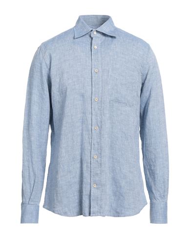 Glanshirt Man Shirt Blue Size 16 Cotton