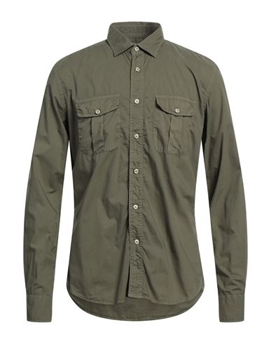 Xacus Man Shirt Military Green Size 16 Cotton