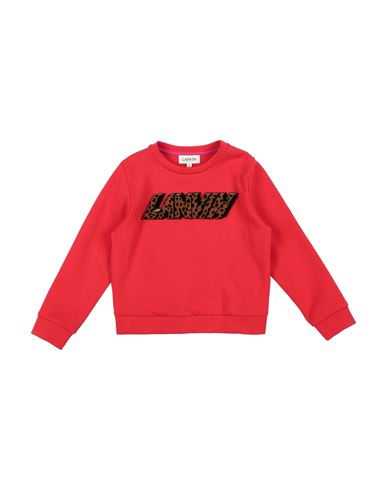 Shop Lanvin Toddler Girl Sweatshirt Red Size 6 Cotton, Polyester, Elastane