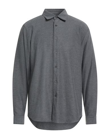 Theory Man Shirt Grey Size L Cotton In Gray