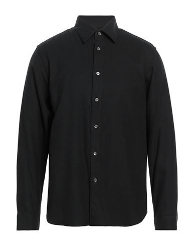 Theory Man Shirt Black Size L Cotton In Black