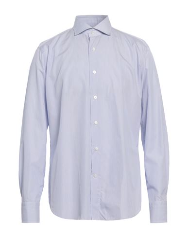 Truzzi Man Shirt Blue Size 17 ½ Cotton In Purple