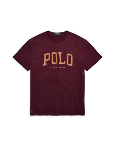 Polo Ralph Lauren Classic Fit Logo Jersey T-shirt Man T-shirt Burgundy Size Xxl Cotton In Red