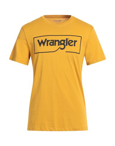 Wrangler Man T-shirt Ocher Size Xxl Cotton In Yellow