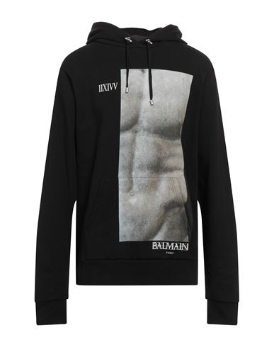 Balmain Man Sweatshirt Black Size L Cotton