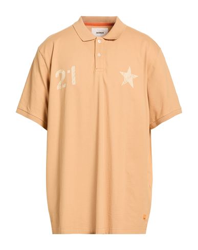 Dekker Man Polo Shirt Sand Size 3xl Cotton In Orange