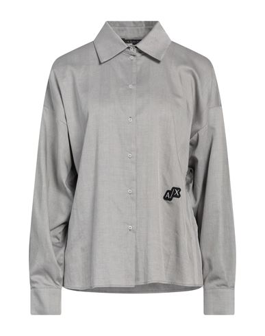Armani Exchange Woman Shirt Grey Size Xl Cotton