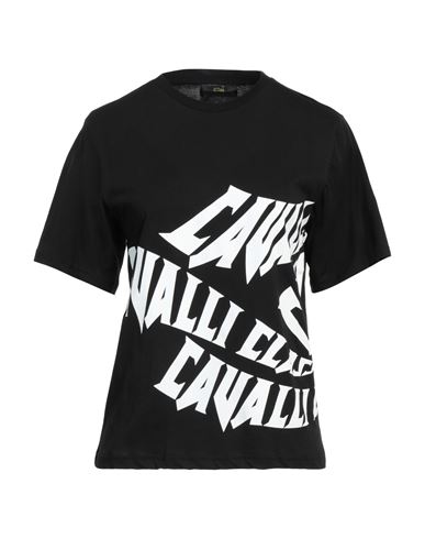 Cavalli Class Woman T-shirt Black Size L Cotton