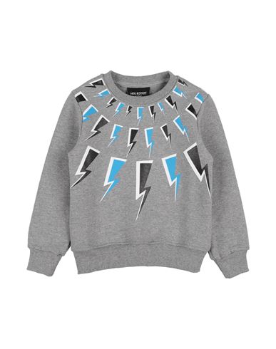 Neil Barrett Kids'  Toddler Boy Sweatshirt Light Grey Size 6 Cotton