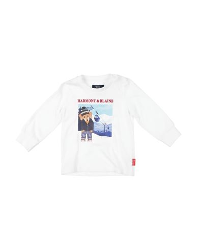 Shop Harmont & Blaine Newborn Boy T-shirt White Size 3 Cotton