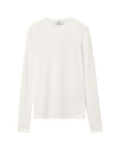 Cos Woman T-shirt Off White Size Xs Cotton, Elastane