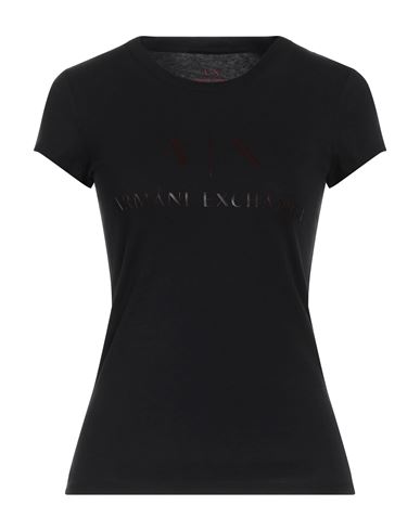Armani Exchange Woman T-shirt Black Size S Polyester, Cotton
