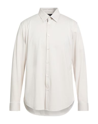 Theory Man Shirt Ivory Size M Cotton, Polyester In White