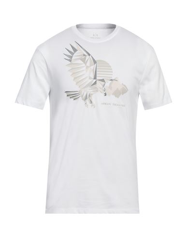 Shop Armani Exchange Man T-shirt White Size S Cotton