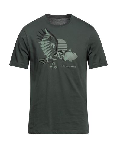 Armani Exchange Man T-shirt Military Green Size Xl Cotton