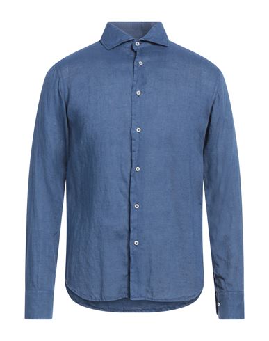 Shop Brouback Man Shirt Slate Blue Size 15 Linen