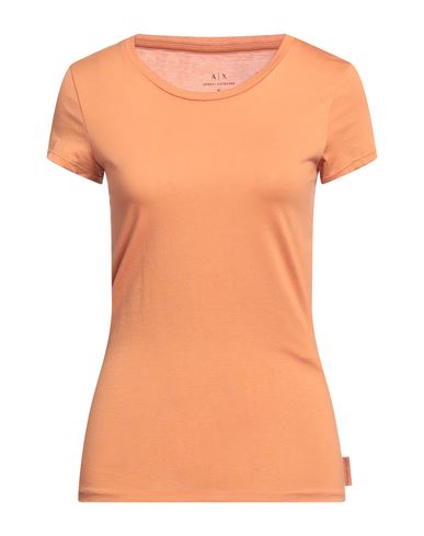 Armani Exchange Woman T-shirt Brown Size Xl Cotton