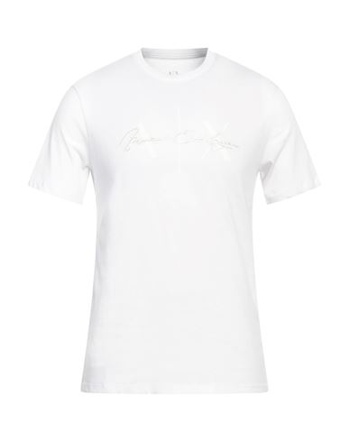 Armani Exchange Man T-shirt White Size Xxl Cotton In White