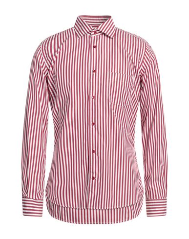 Borsa Man Shirt Garnet Size 17 Cotton In Red