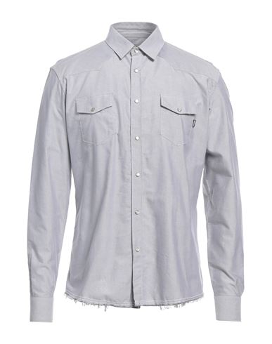 Daniele Alessandrini Homme Man Shirt Light Grey Size 16 Cotton