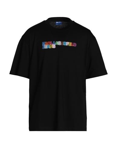 Karl Lagerfeld Jeans Klj All Love Graphic Sslv Tee Man T-shirt Black Size Xl Organic Cotton