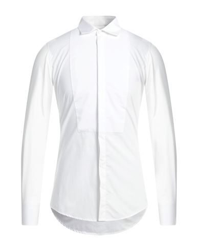 Dsquared2 Man Shirt White Size 46 Cotton, Elastane