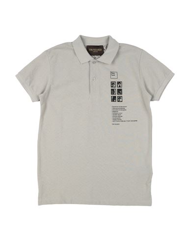 Trussardi Junior Babies'  Toddler Boy Polo Shirt Light Grey Size 6 Cotton