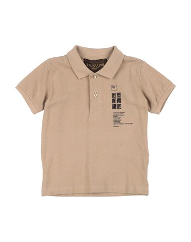 Trussardi Junior Babies'  Toddler Boy Polo Shirt Khaki Size 4 Cotton In Brown