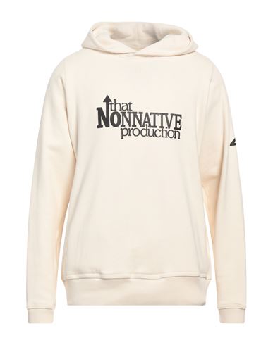 Nonnative Man Sweatshirt Ivory Size 2 Cotton In White