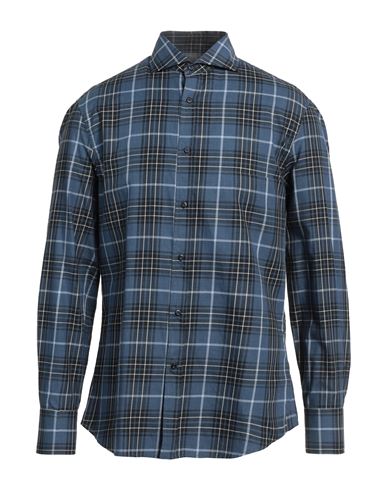 Brunello Cucinelli Man Shirt Navy Blue Size Xxl Cotton