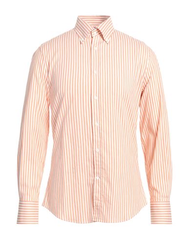 Brunello Cucinelli Man Shirt Blush Size M Cotton, Wool, Elastane In Pink