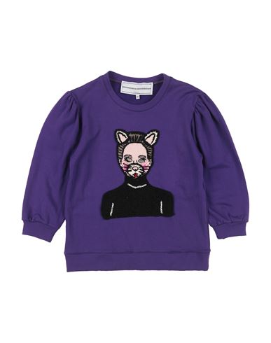 Michaela Buerger Babies'  Toddler Girl Sweatshirt Purple Size 4 Cotton, Polyester, Merino Wool