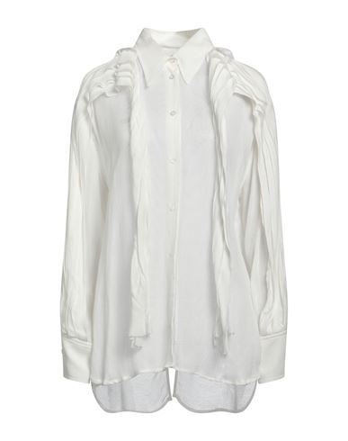 Maticevski Woman Shirt White Size 8 Viscose, Tencel, Linen