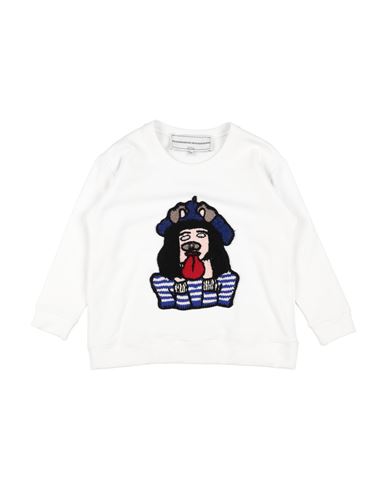 Michaela Buerger Babies'  Toddler Girl Sweatshirt White Size 6 Cotton, Polyester, Cashmere