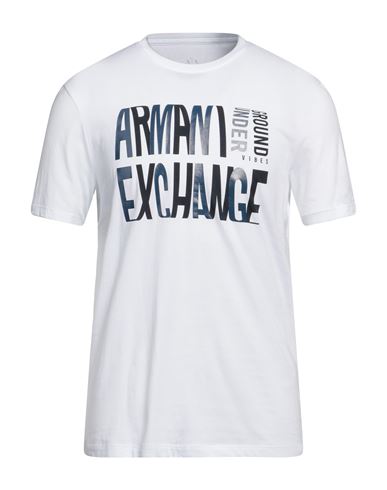 Armani Exchange Man T-shirt White Size L Pima Cotton