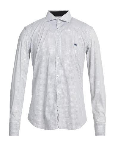 Etro Man Shirt White Size 15 Cotton