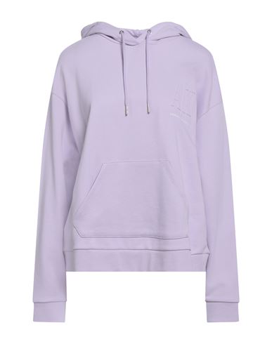 Armani Exchange Woman Sweatshirt Lilac Size L Cotton, Elastane