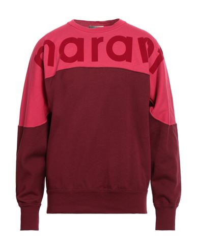 Isabel Marant Man Sweatshirt Garnet Size L Cotton, Polyester, Polyamide In Red