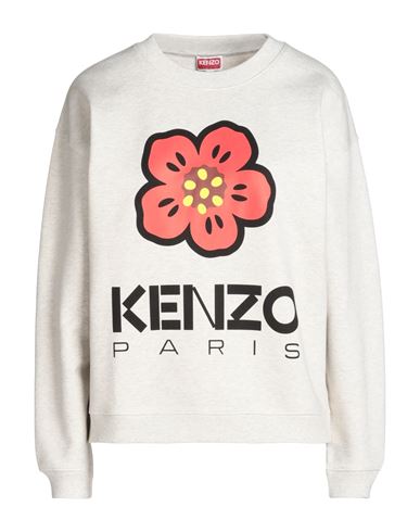 Shop Kenzo Woman Sweatshirt Light Grey Size L Cotton, Elastane