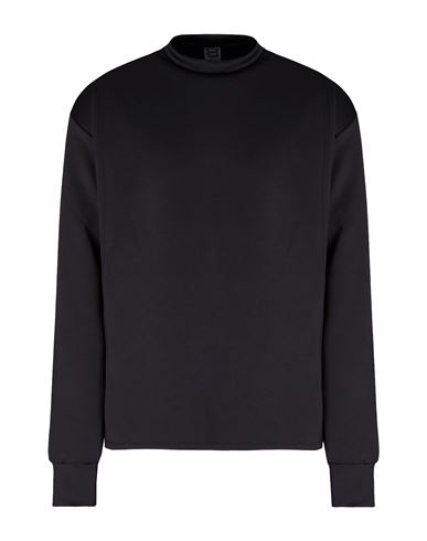 8 By Yoox Scuba Boxy Sweatshirt Man Sweatshirt Black Size Xl Recycled Polyester, Elastane