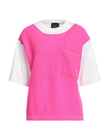 Jejia Knitted-panel T-shirt In Pink