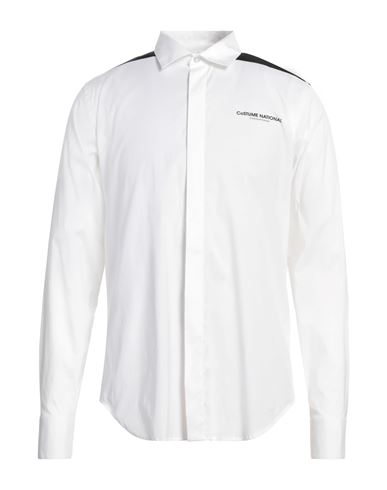 Costume National Man Shirt White Size 44 Cotton, Elastane In White