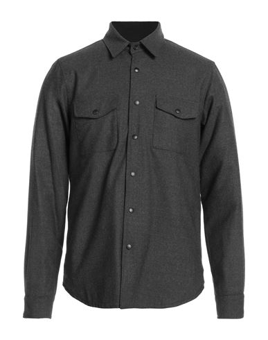 Aspesi Man Shirt Lead Size Xl Wool, Polyester, Elastane In Grey