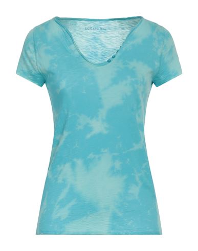 Shop Zadig & Voltaire Woman T-shirt Turquoise Size S Cotton In Blue
