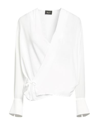 Liu •jo Woman Shirt White Size 6 Polyester, Elastane