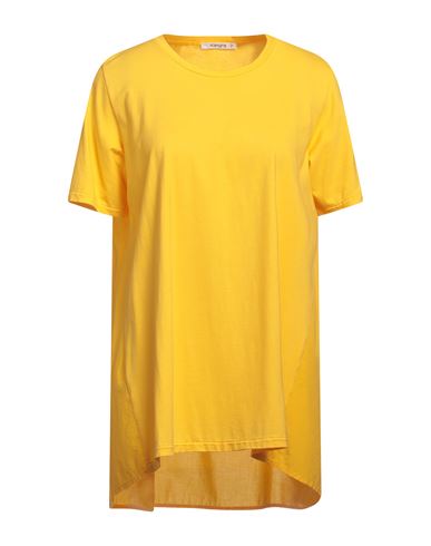 Kangra Woman T-shirt Yellow Size 10 Cotton, Elastane In Orange
