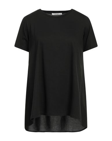 Kangra Woman T-shirt Black Size 4 Cotton, Elastane