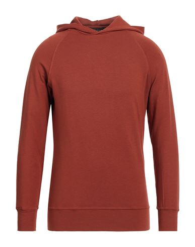 Shop Donvich Man Sweatshirt Rust Size L Cotton, Elastane In Red